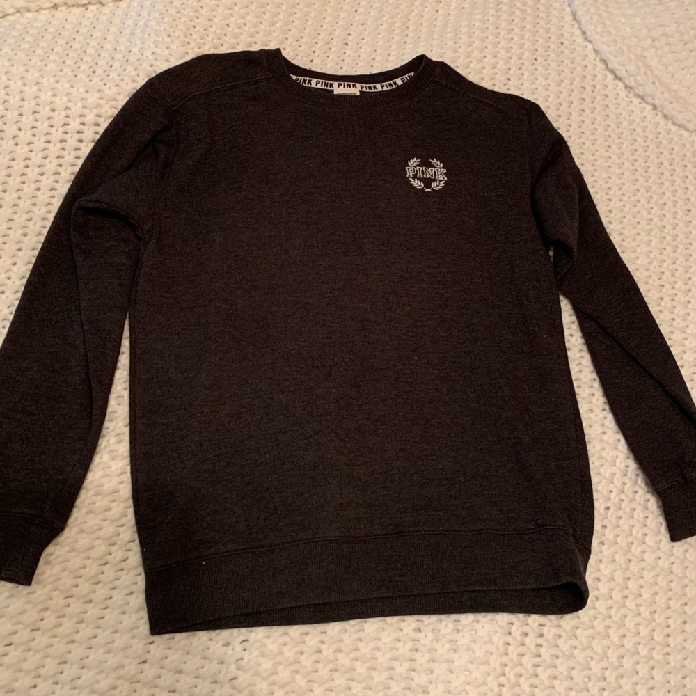 dark gray VS Pink sweatshirt
